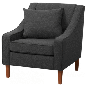 Brown Beige Armchair with High Back and Wide Seat – Comfortable Living Room Chair